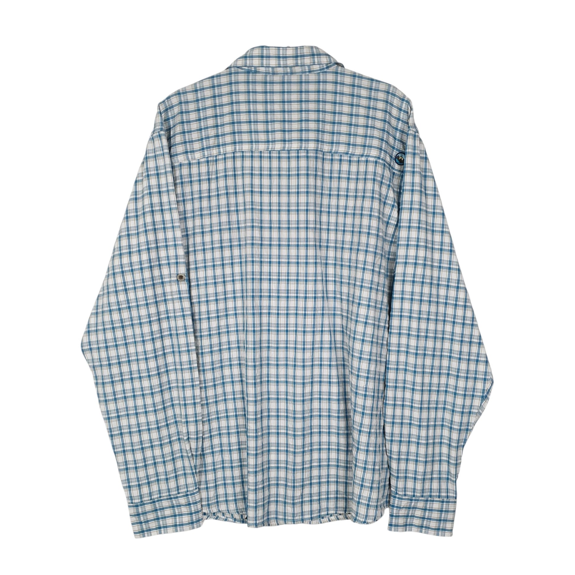 Mens Blue Wrangler Outdoors Hiking  Shirt