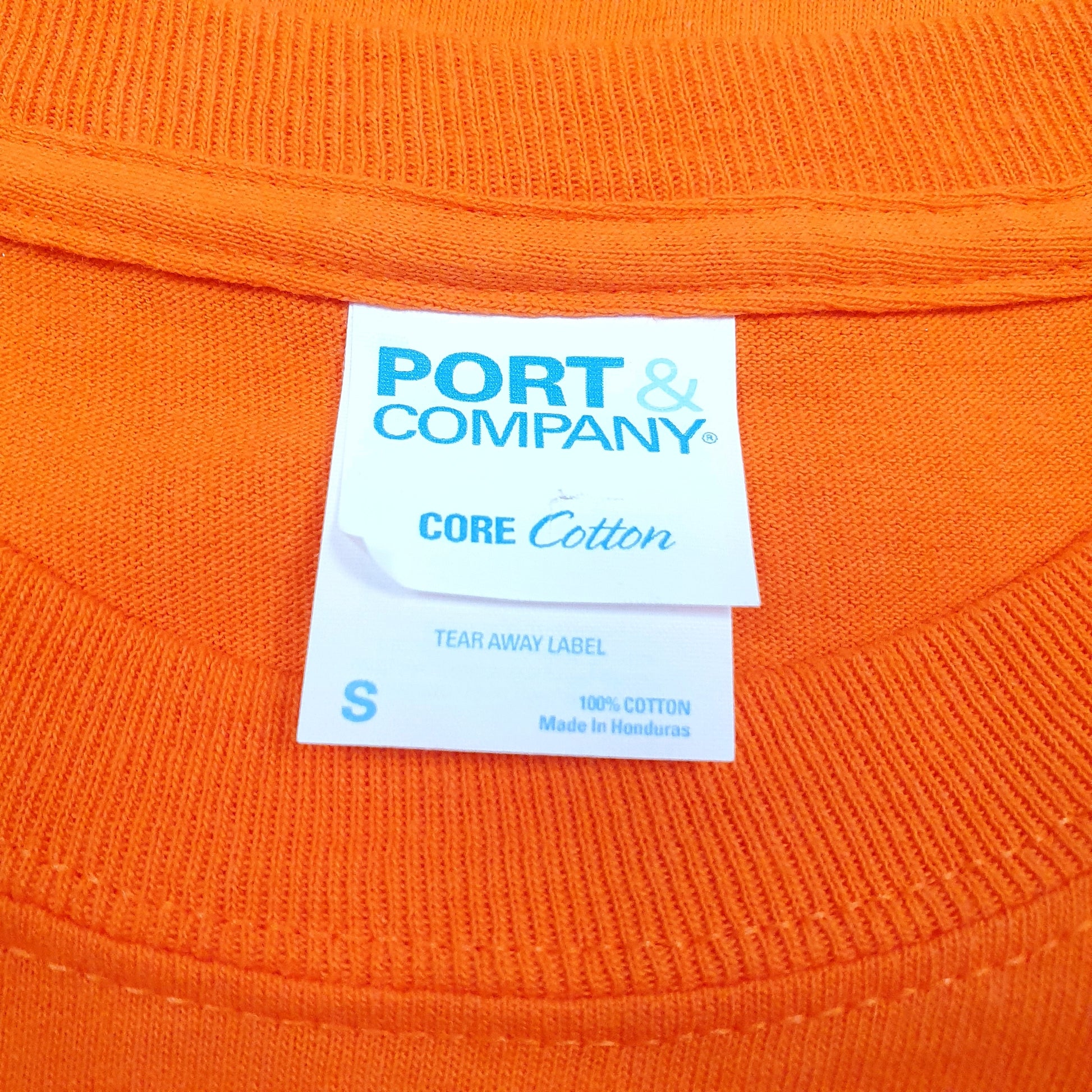 Mens Orange Port & Company   T Shirt