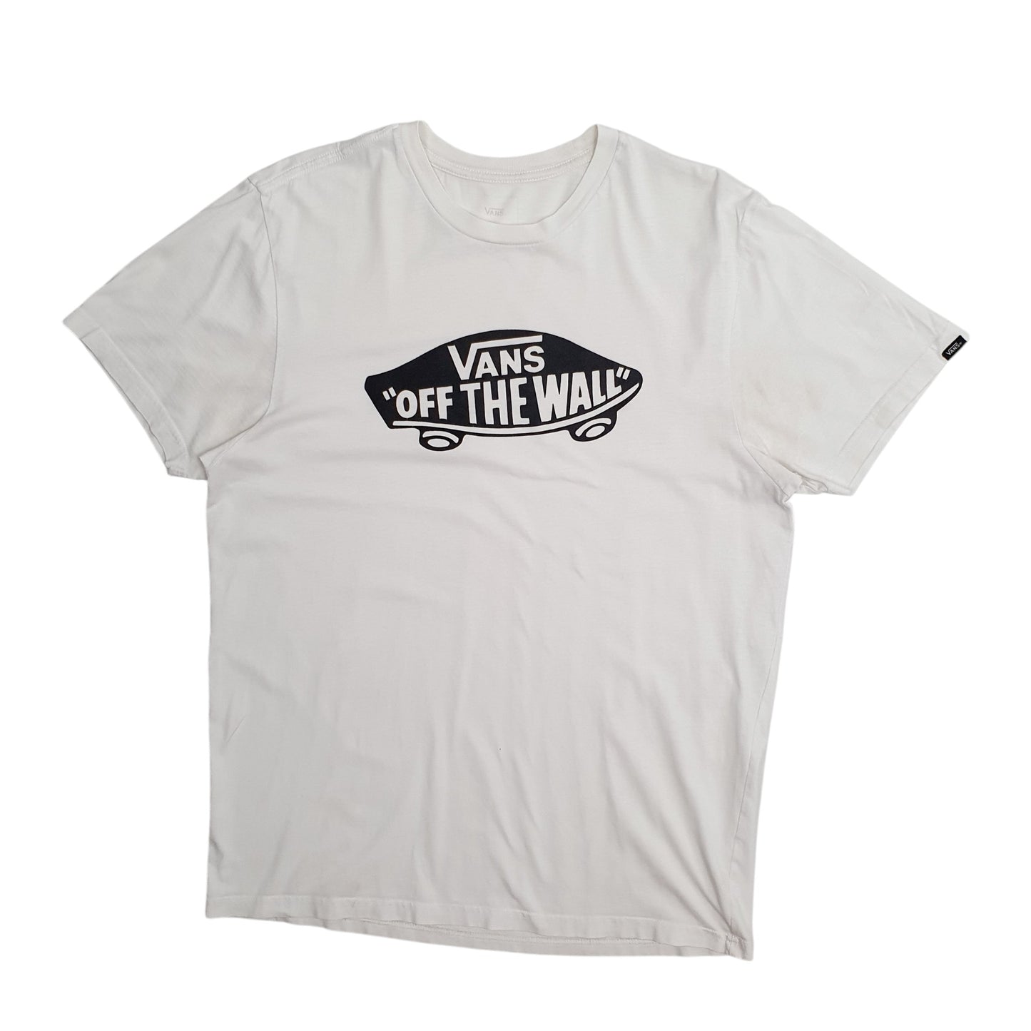Mens White Vans  Short Sleeve T Shirt