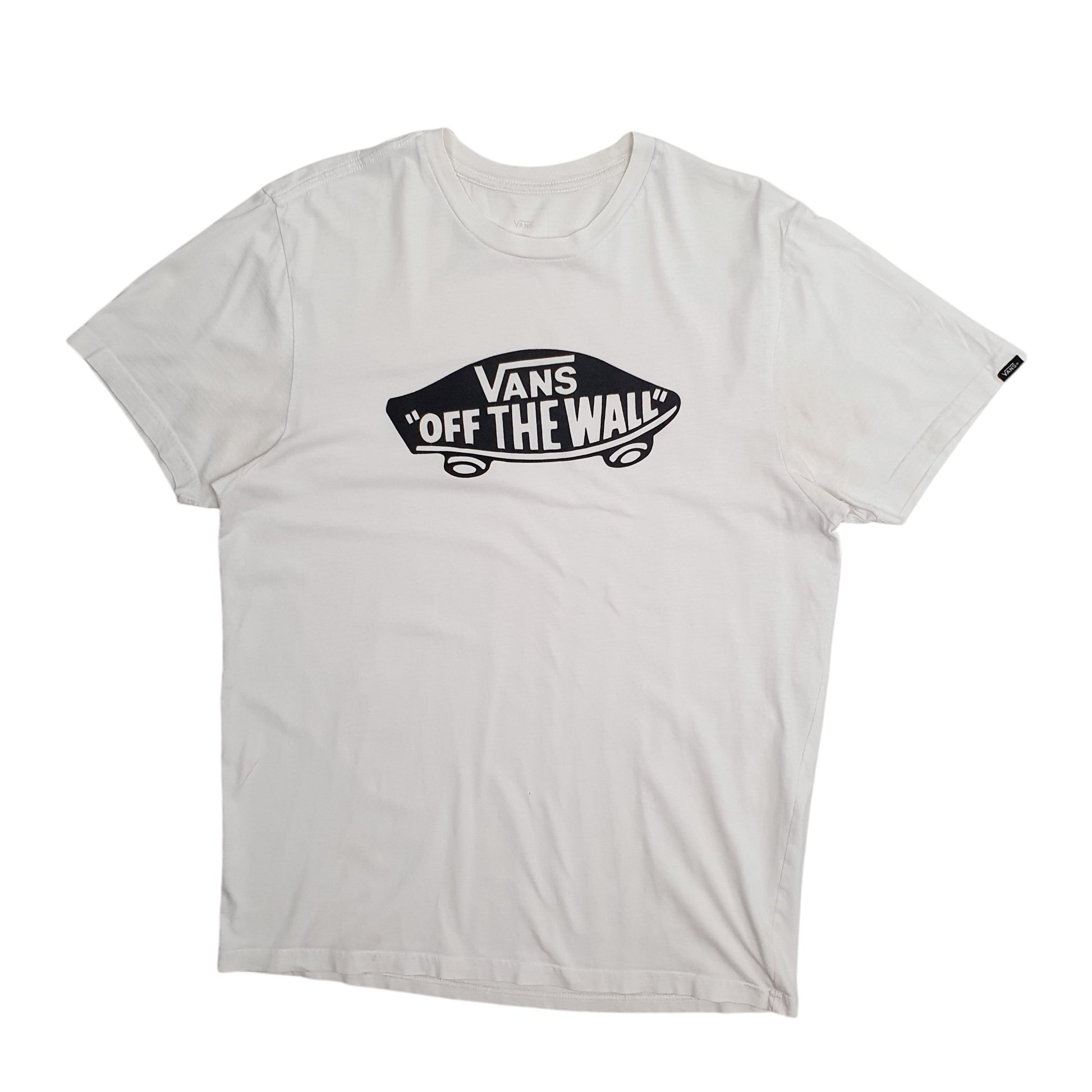 Mens White Vans  Short Sleeve T Shirt