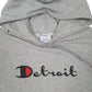 Mens Grey Champion Detroit Hoodie Jumper