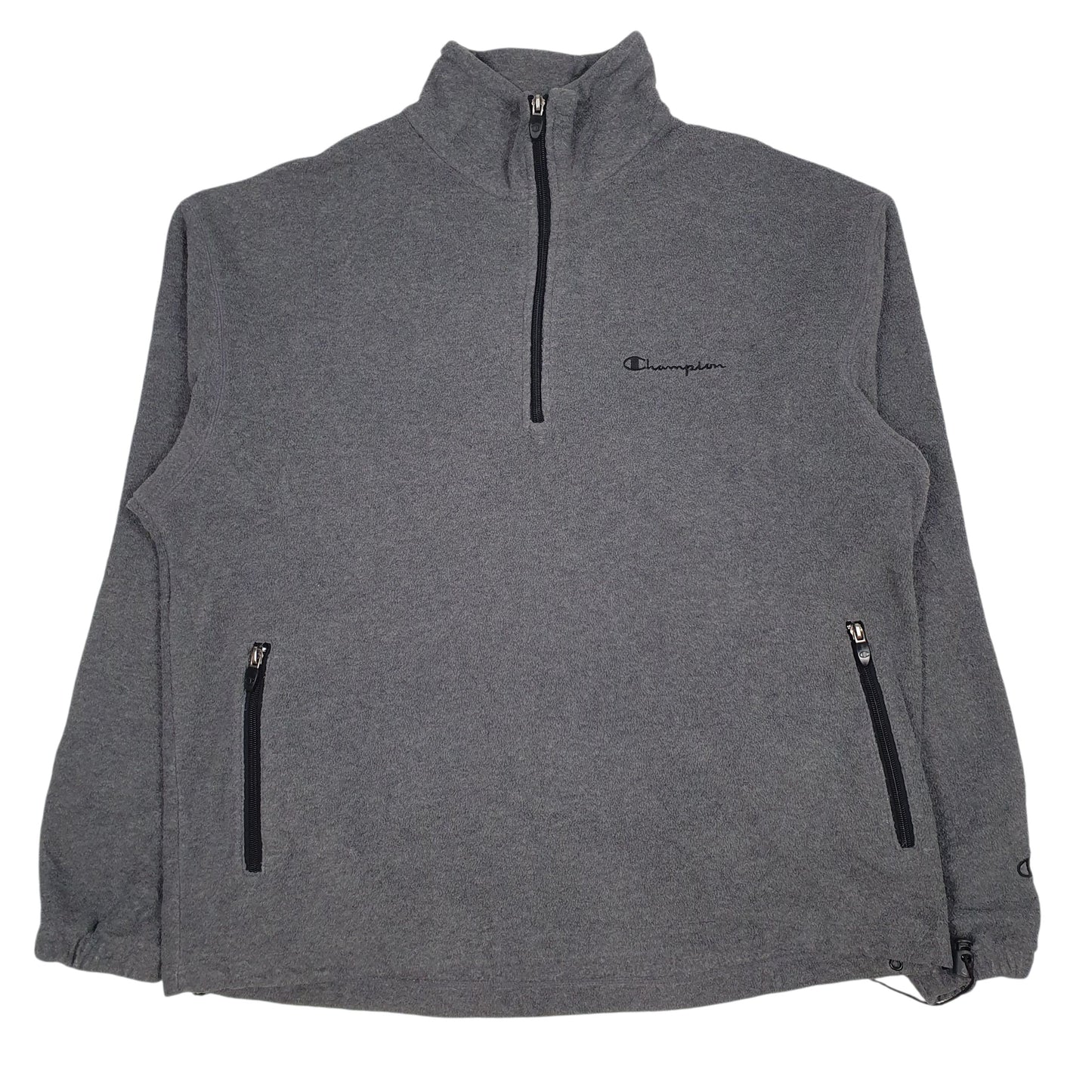 Mens Grey Champion  Quarter Zip Jumper