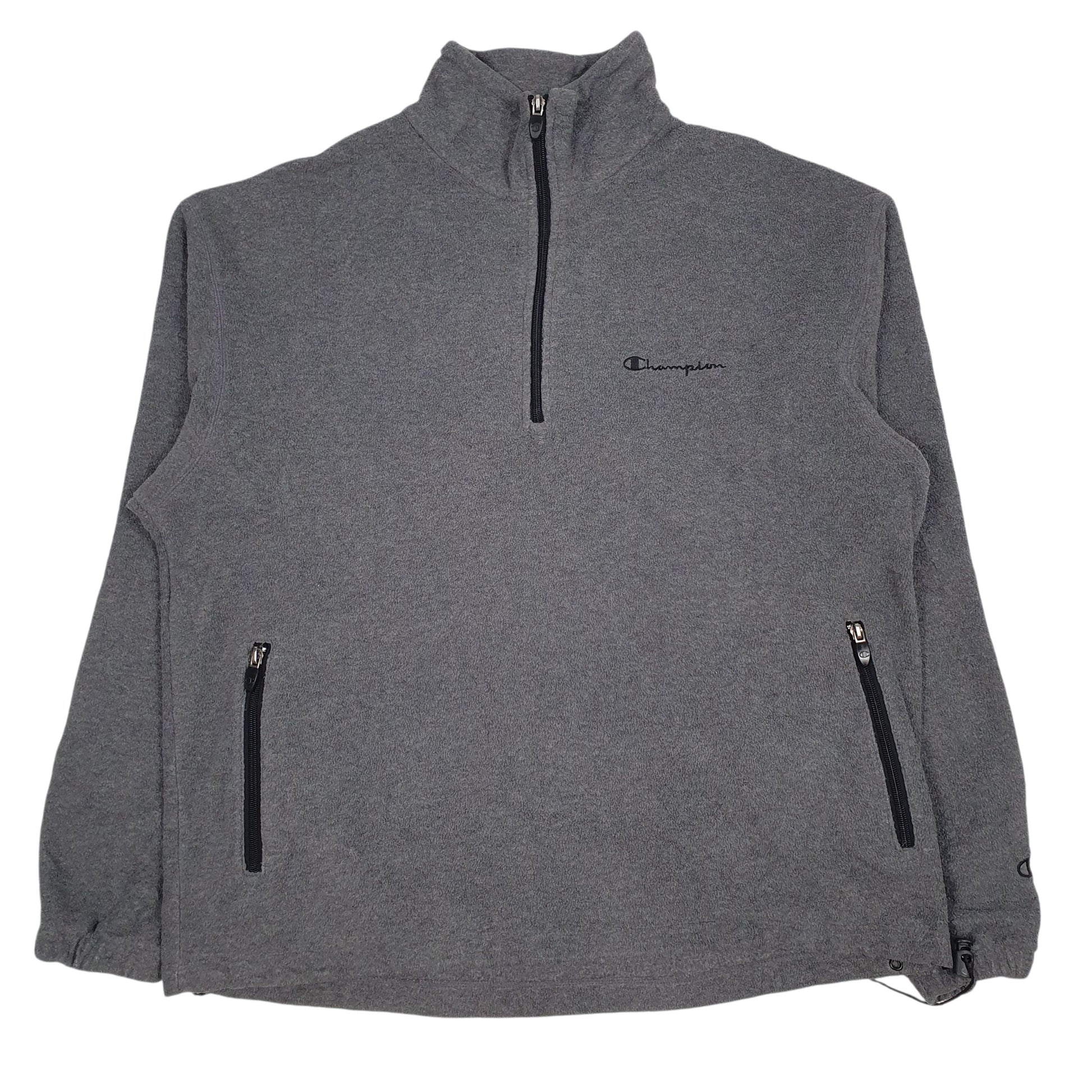 Mens Grey Champion  Quarter Zip Jumper
