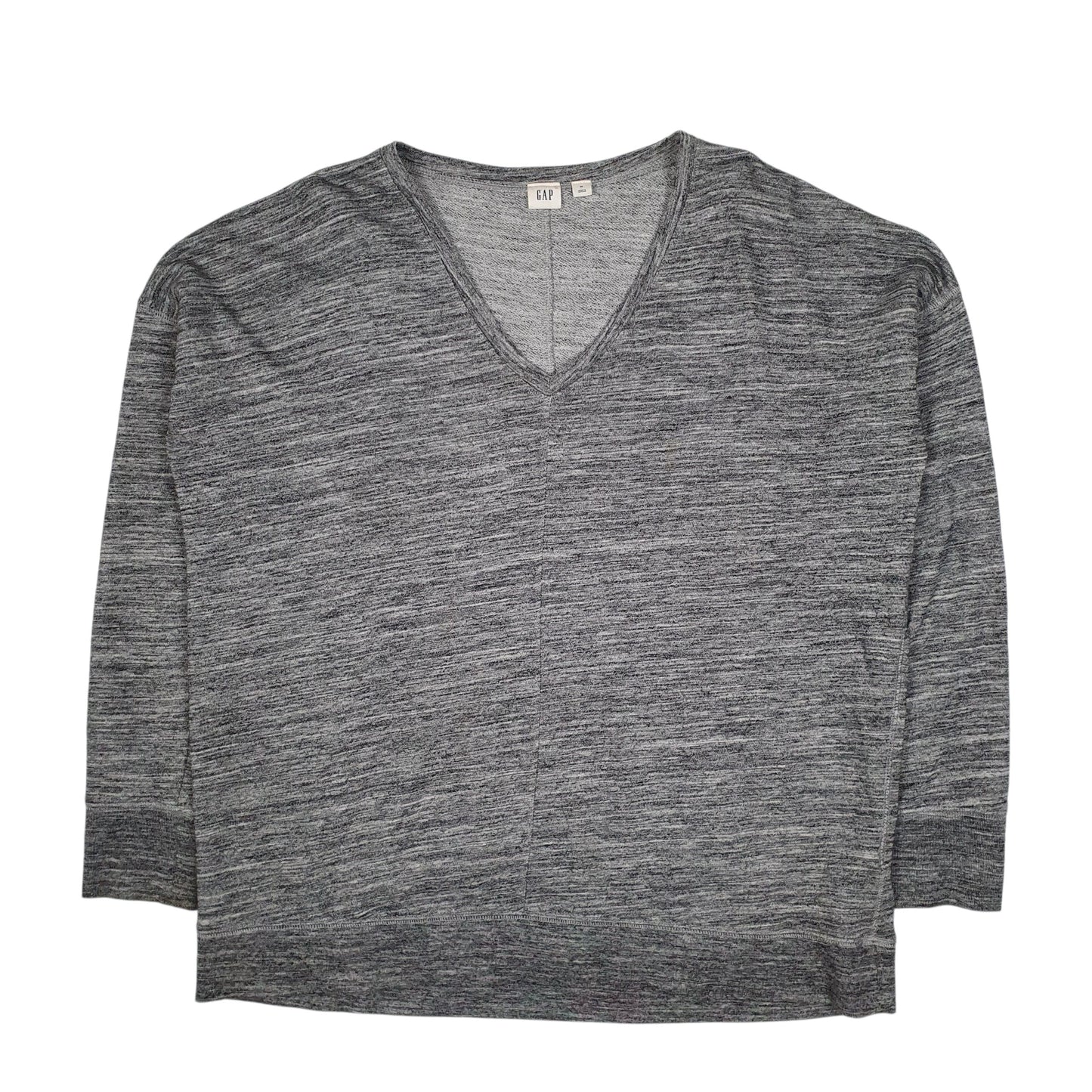 Mens Grey GAP Baggy V Neck Jumper