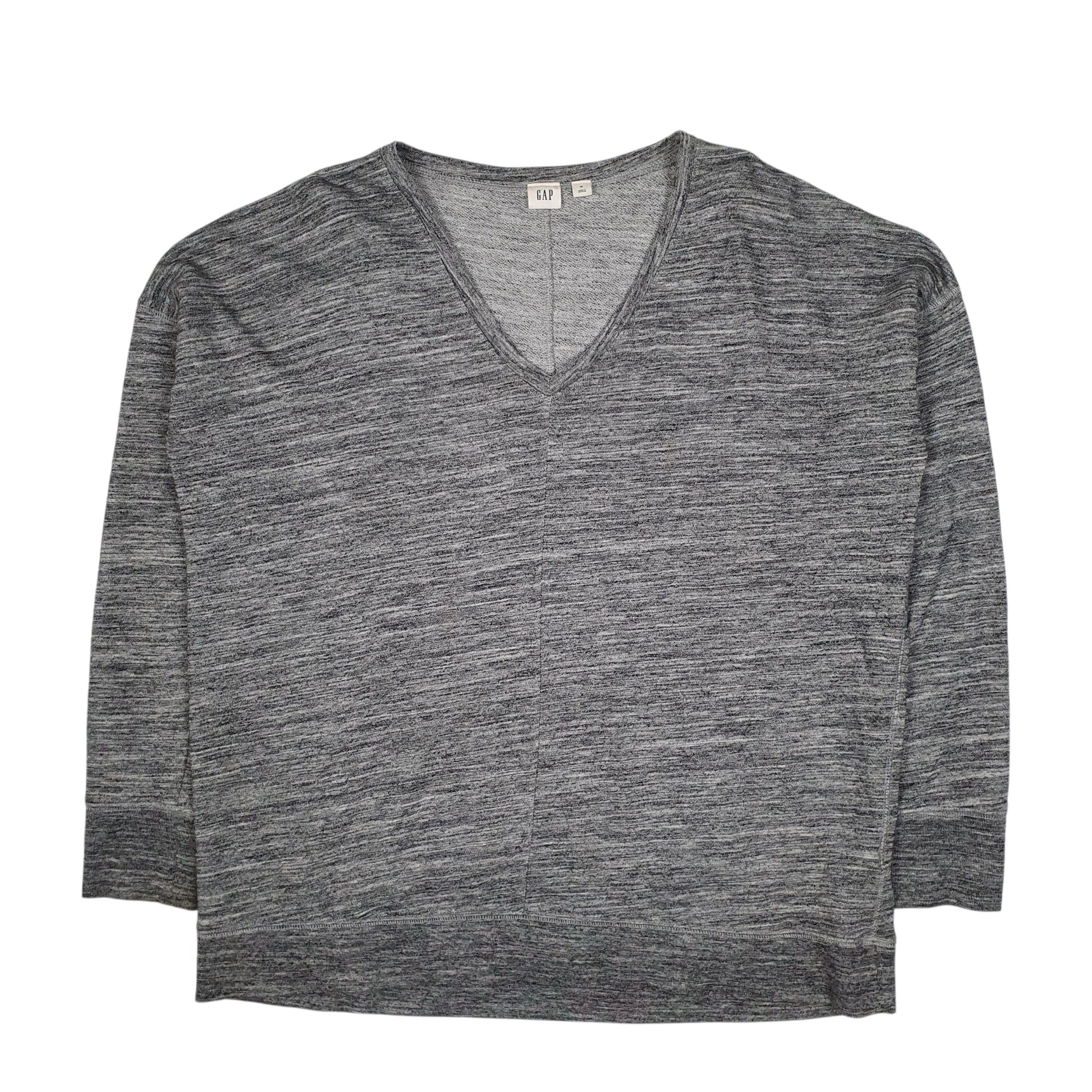 Mens Grey GAP Baggy V Neck Jumper