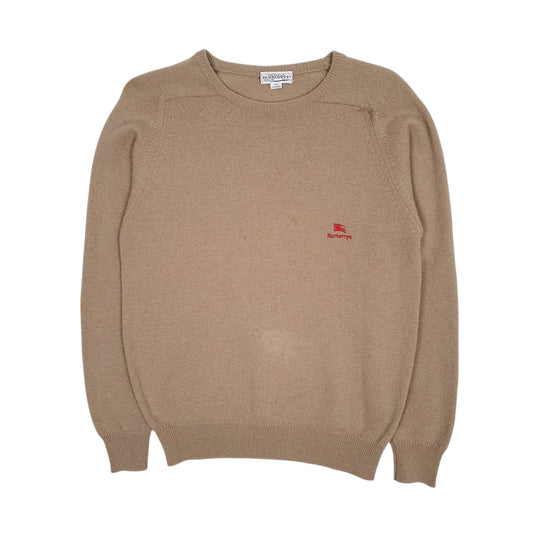 Womens Beige Burberry Vintage 90s Crewneck Jumper