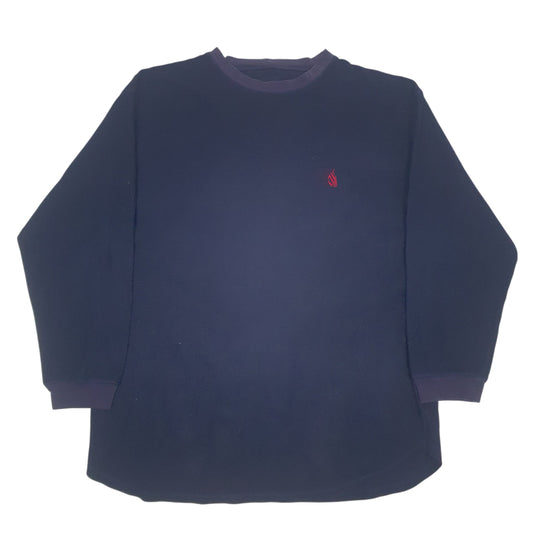 Mens Navy Nautica Lightweight Crewneck Jumper