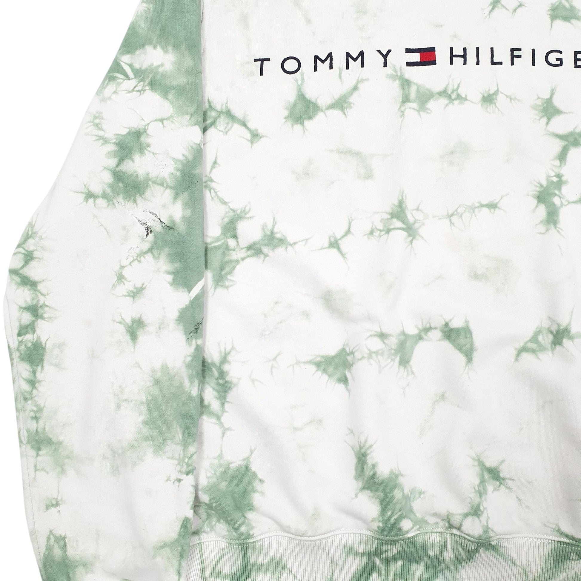 Mens White Tommy Hilfiger Spellout Crewneck Jumper