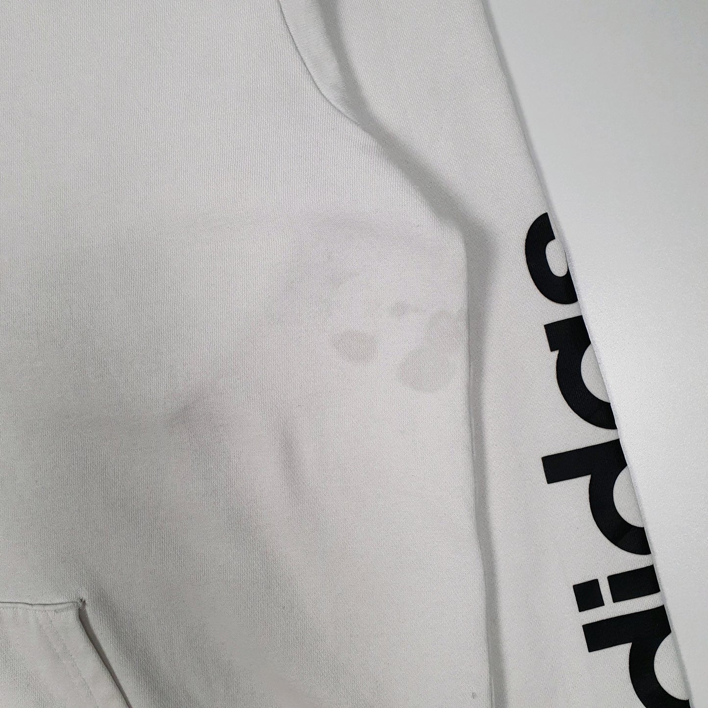 Mens White Adidas  Hoodie Jumper