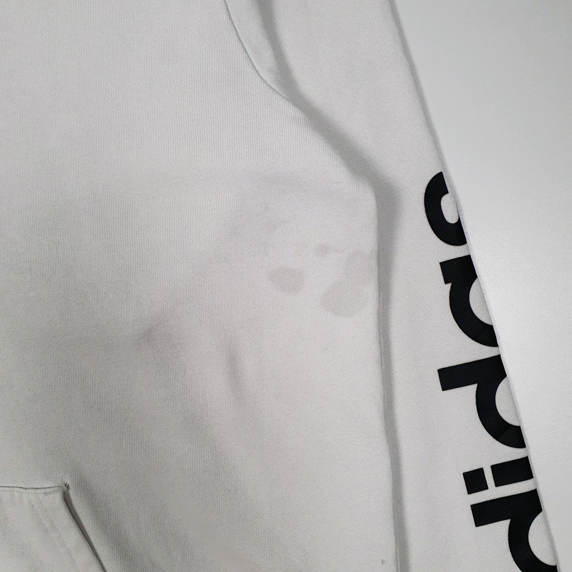 Mens White Adidas  Hoodie Jumper