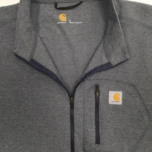 Mens Navy Carhartt Thermal Base Layer Quarter Zip Jumper