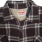 Mens Brown Wrangler Plaid Sherpa Lined  Coat