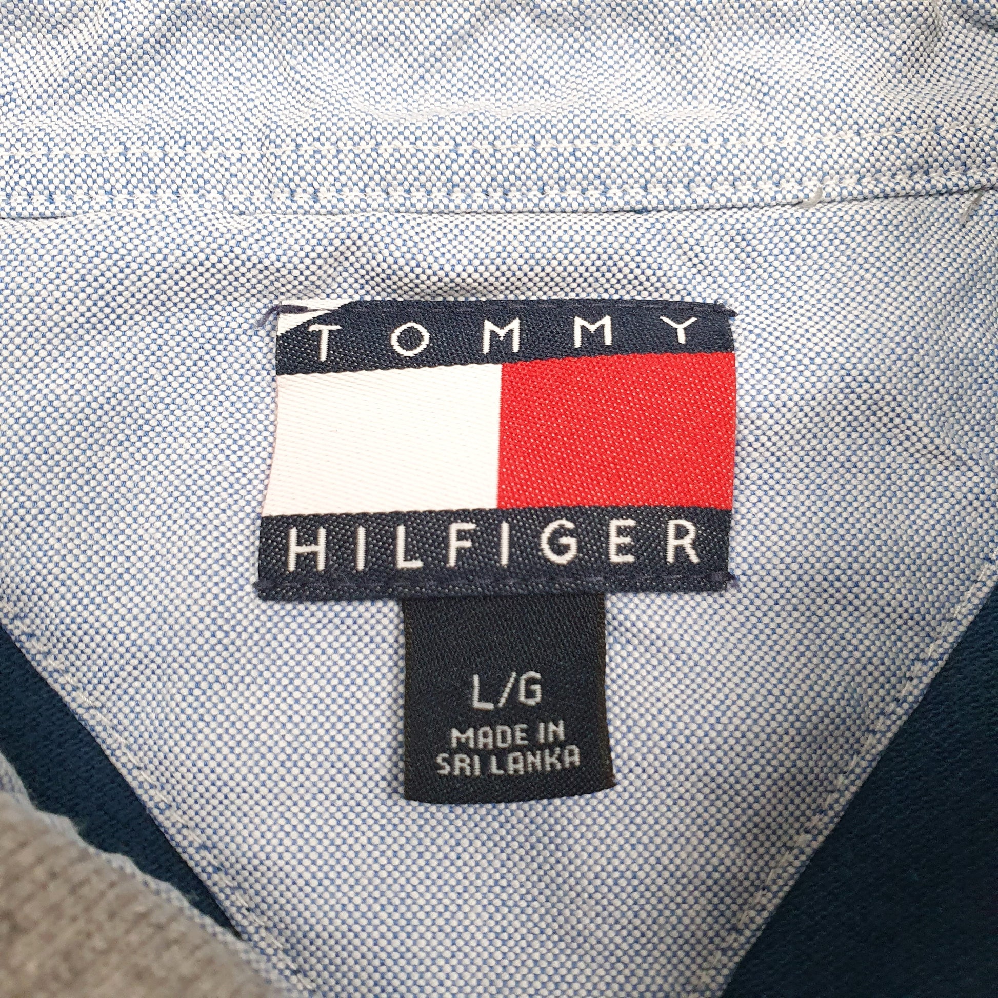Mens Grey Tommy Hilfiger  Hoodie Polo Shirt
