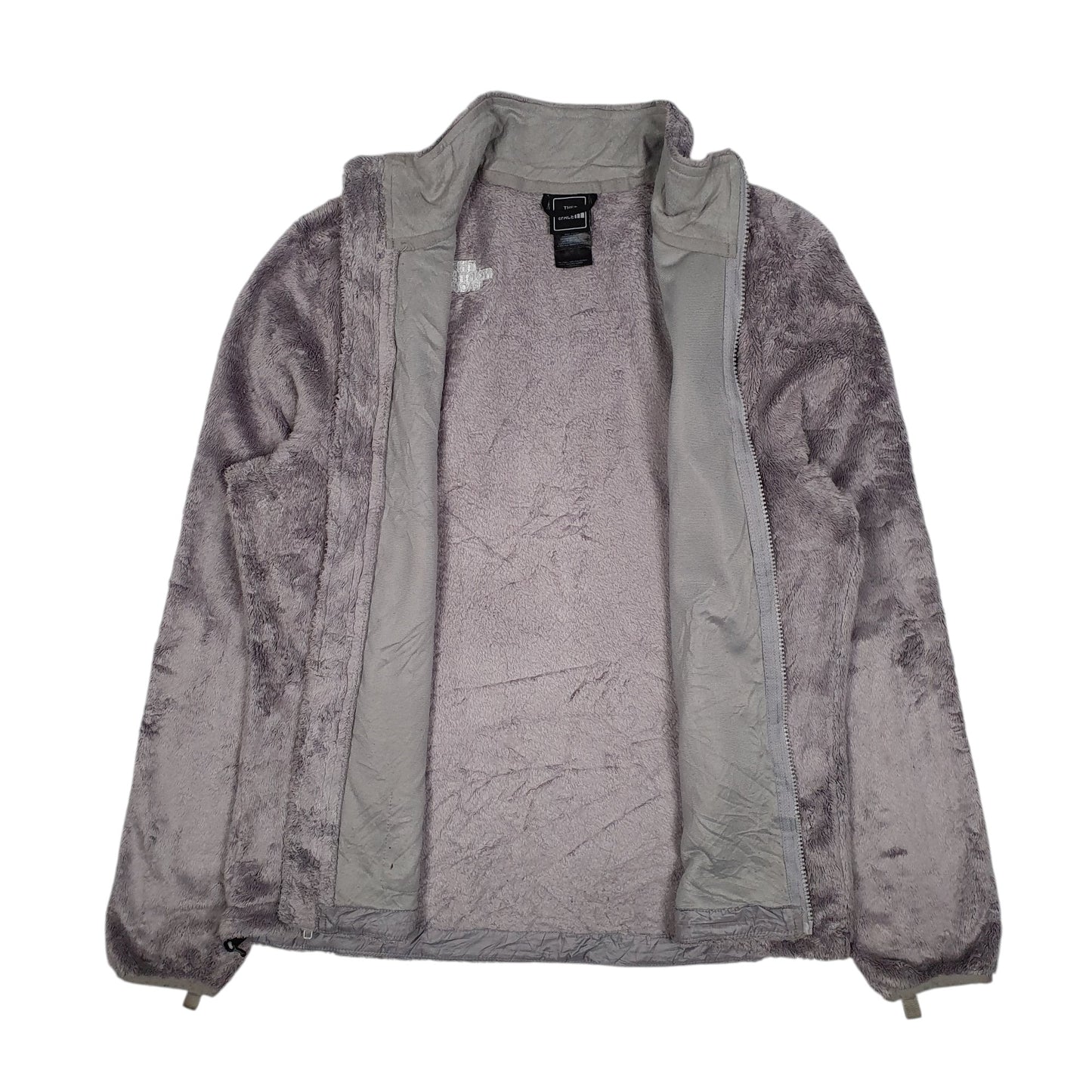 Womens Grey The North Face Fluffy Full Zip Jumper