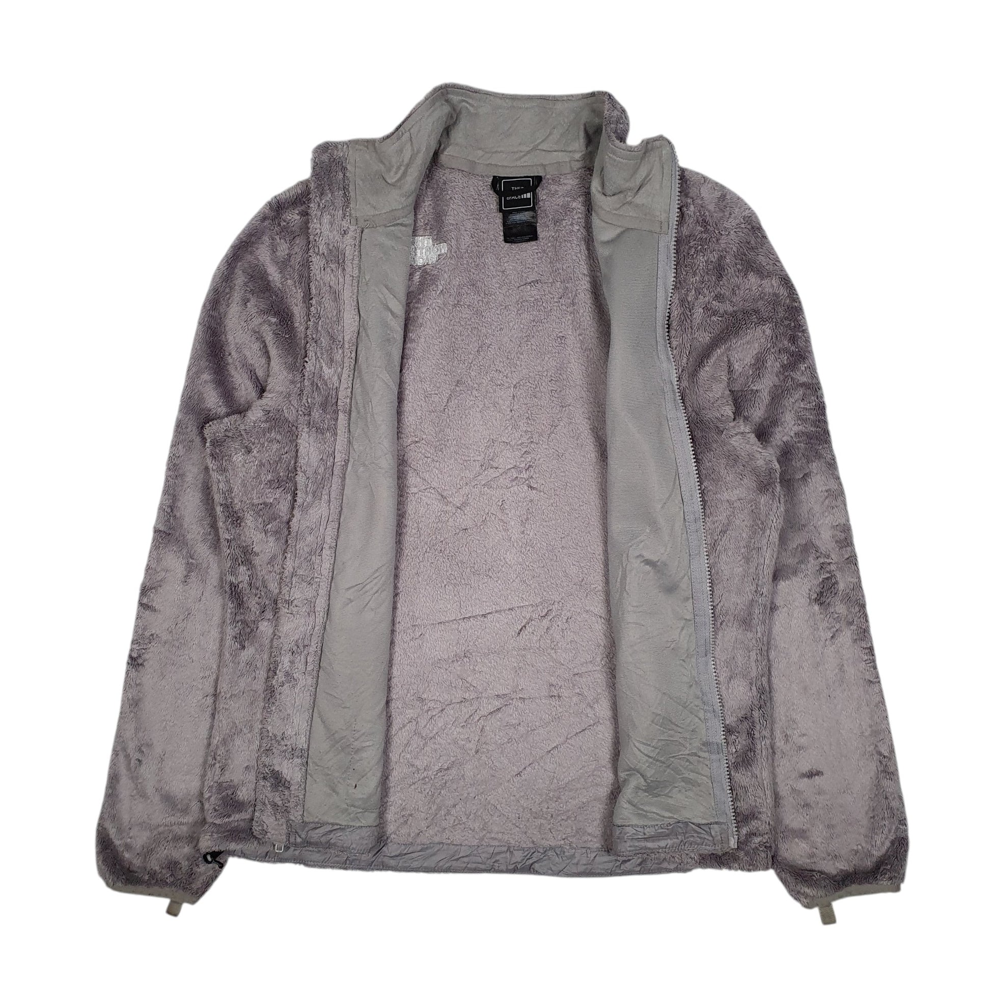 Womens Grey The North Face Fluffy Full Zip Jumper