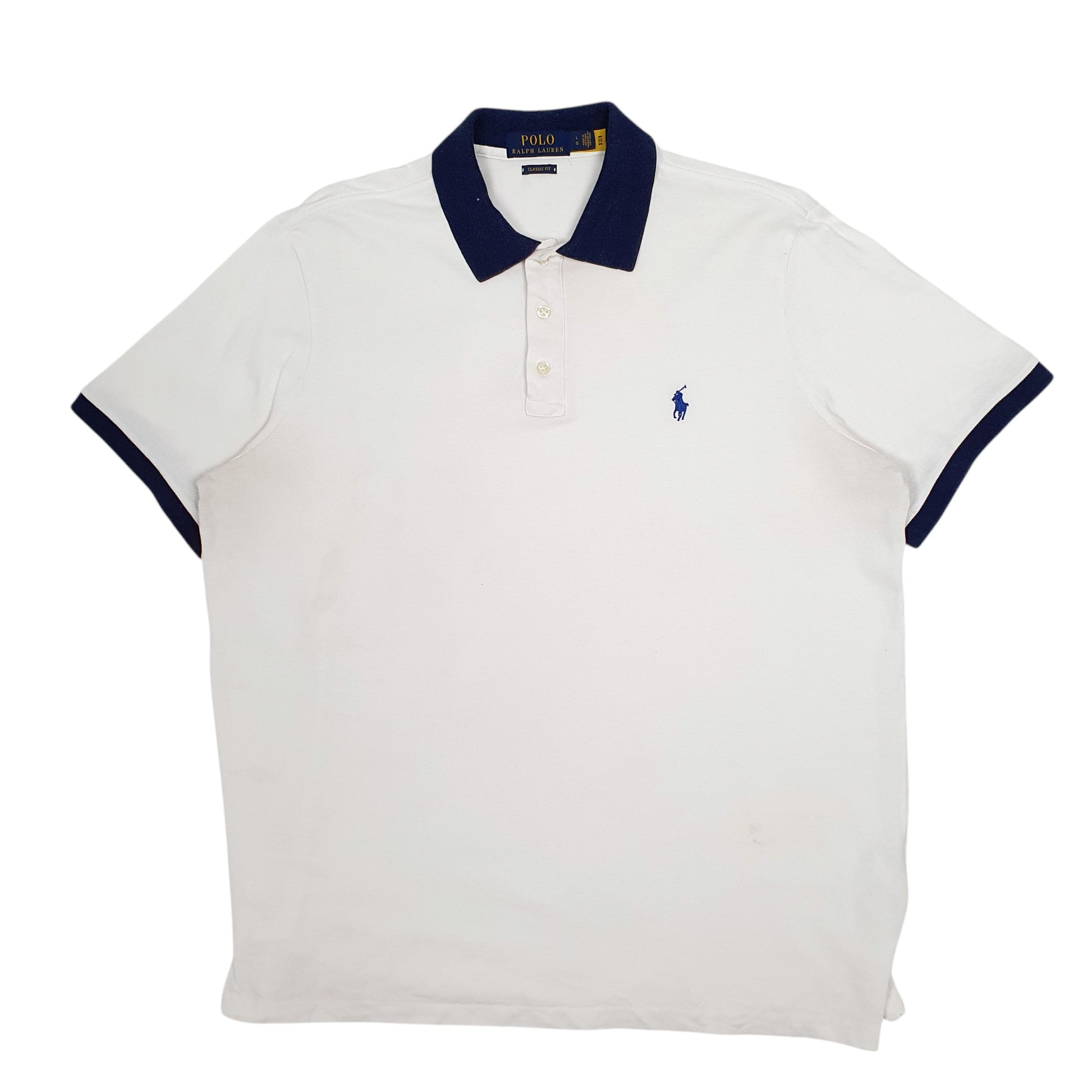 Mens White Polo Ralph Lauren Classic Fit Short Sleeve Polo Shirt