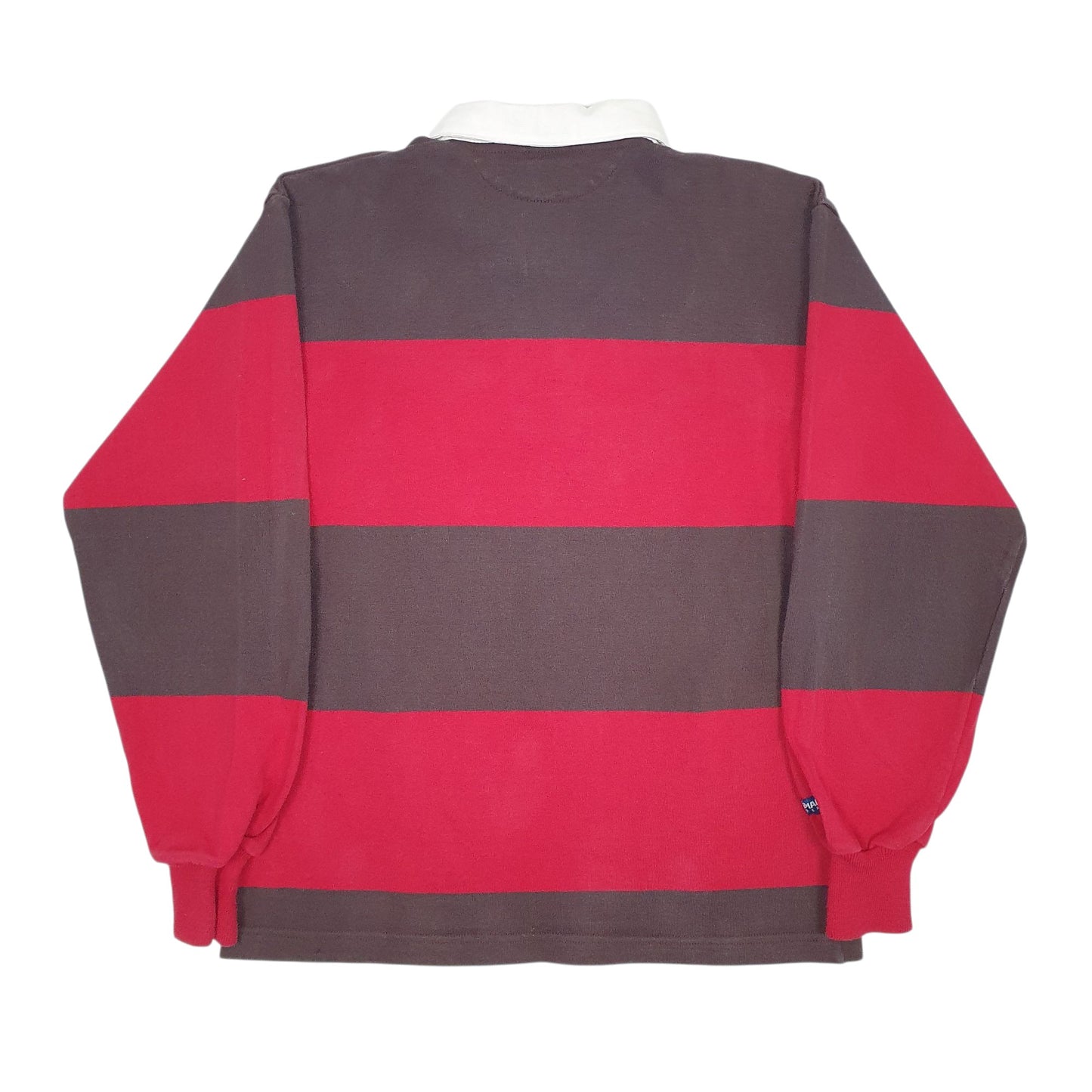 Mens Red Barbarian Rugby Hoodie Polo Shirt