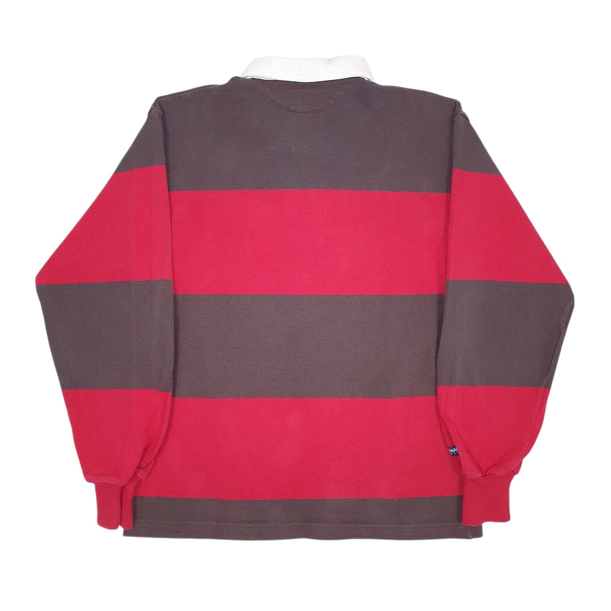 Mens Red Barbarian Rugby Hoodie Polo Shirt