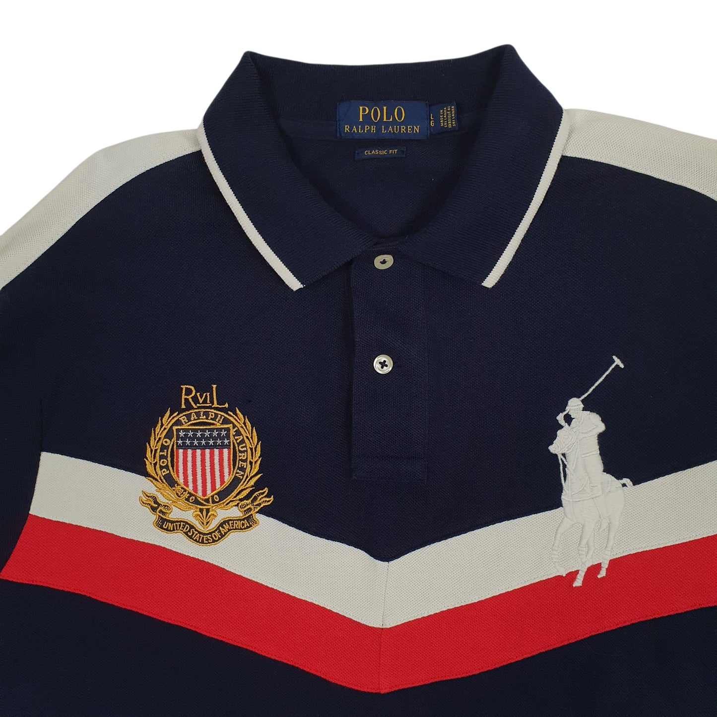Mens Navy Polo Ralph Lauren Classic Fit  Polo Shirt