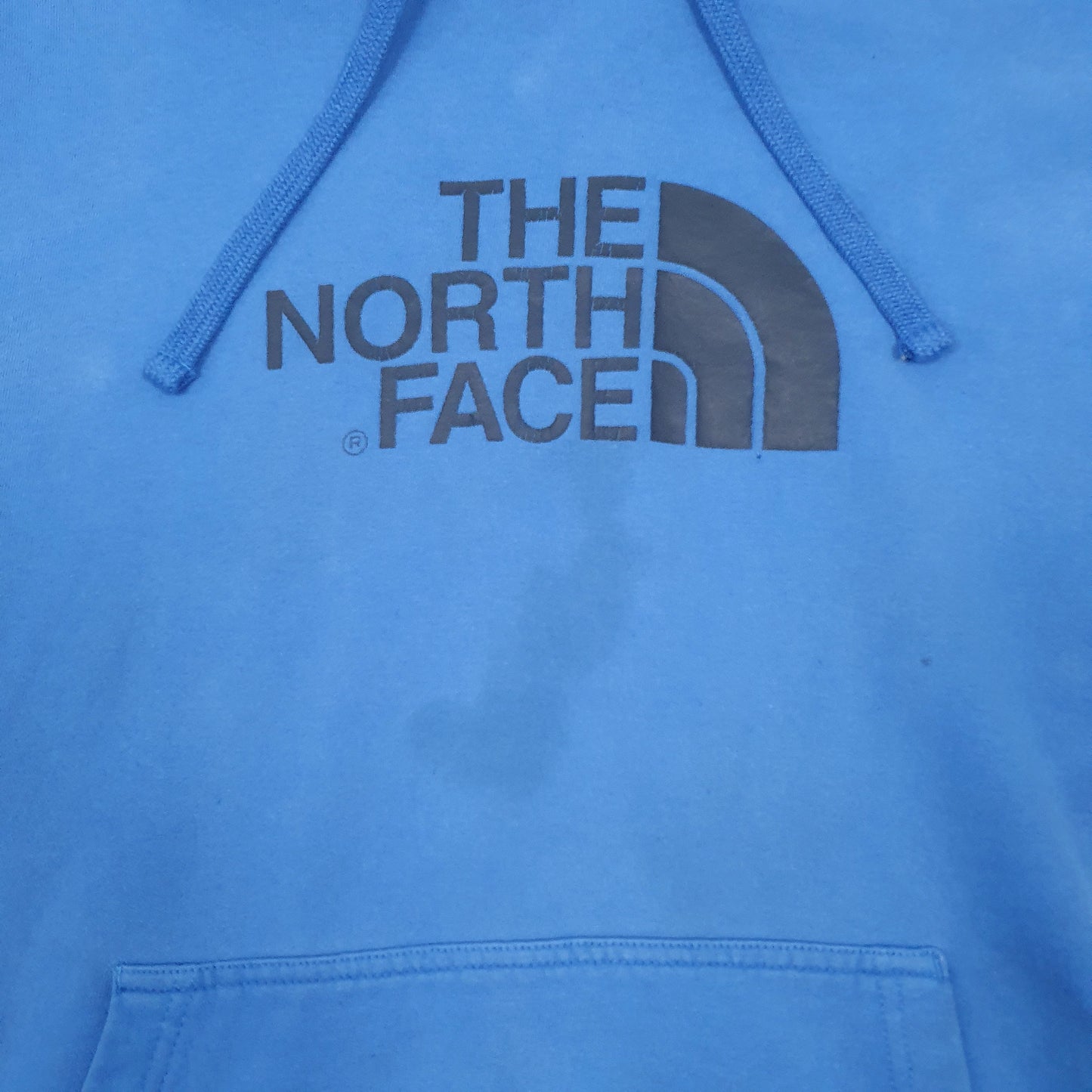 Mens Blue The North Face Spellout Hoodie Jumper