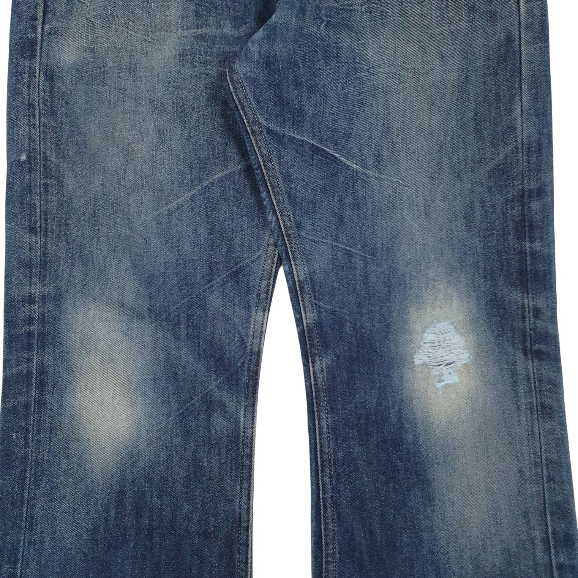 Mens Blue Levis Distressed  Jeans
