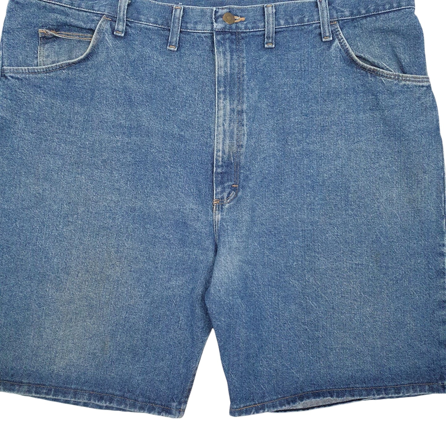 Mens Blue Wrangler Relaxed Fit Hoodie Shorts