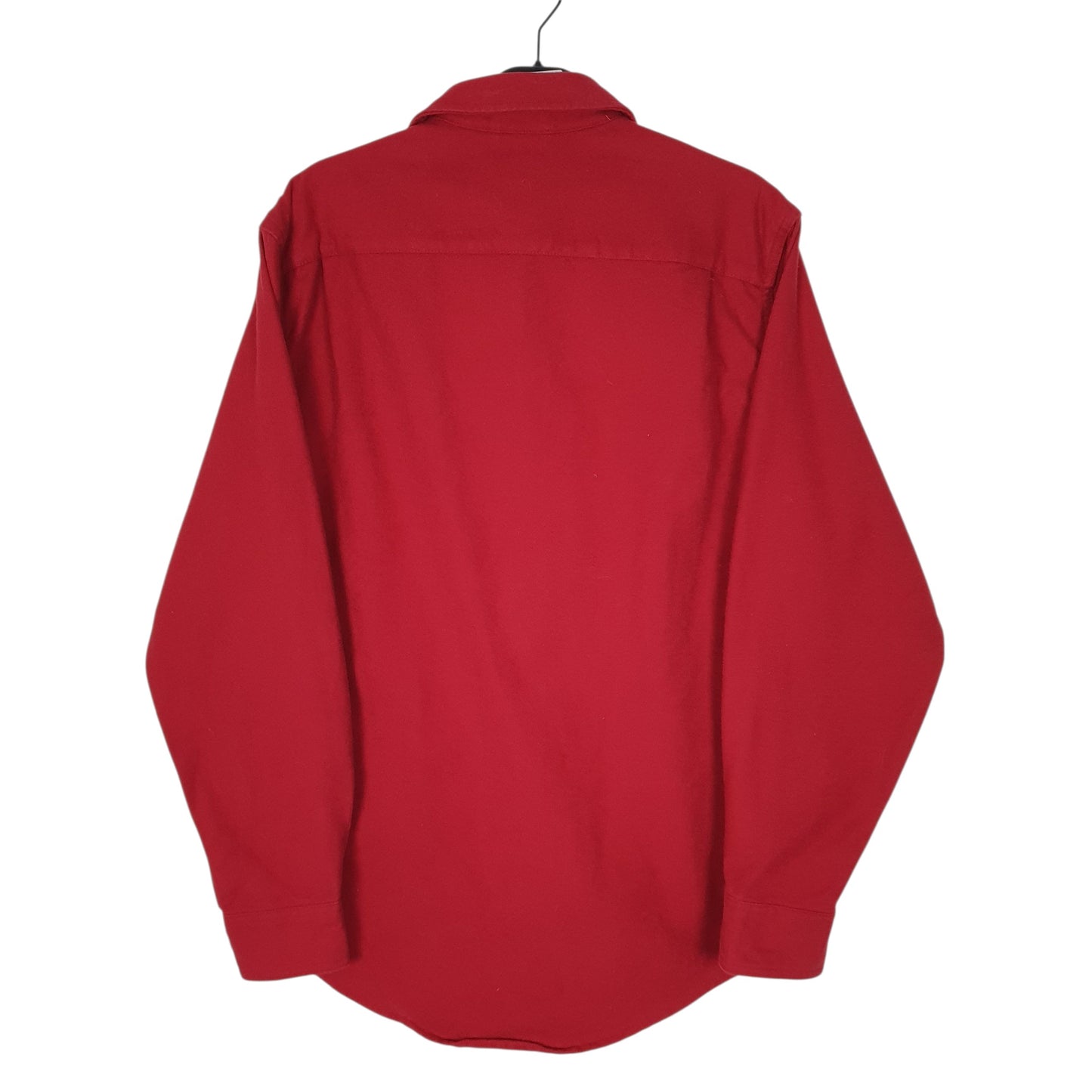 Mens Red L.L.Bean Thick Chamois Hunting Flannel  Shirt