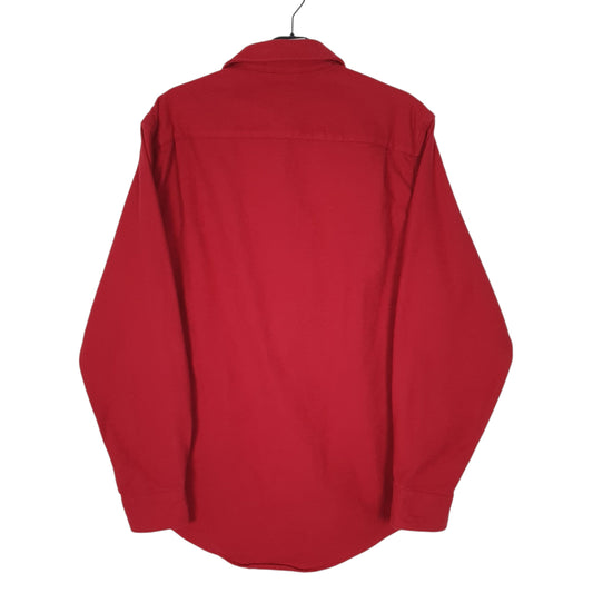 Mens Red L.L.Bean Thick Chamois Hunting Flannel  Shirt