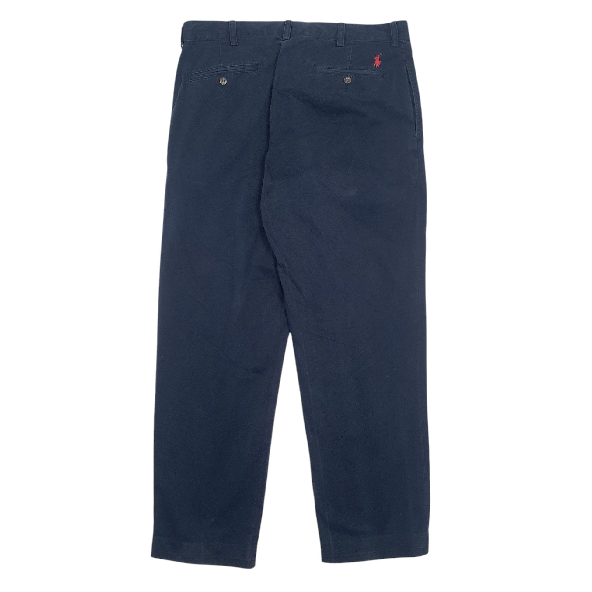 Mens Navy Polo Ralph Lauren Ethan Pant Double Pleated  Trousers