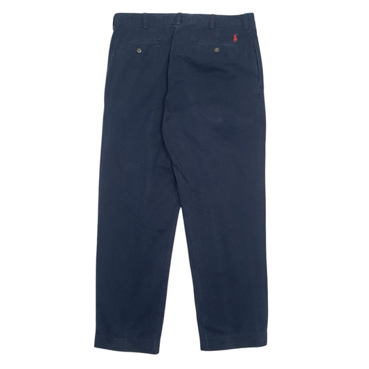 Mens Navy Polo Ralph Lauren Ethan Pant Double Pleated  Trousers