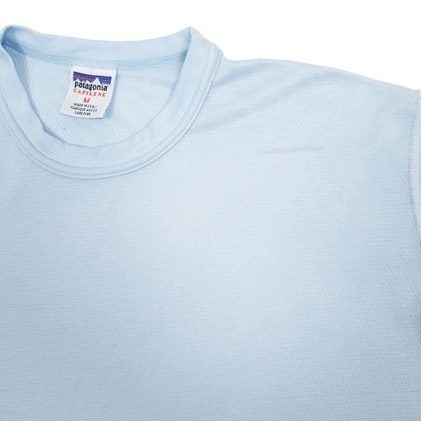 Mens Blue Patagonia Capilene Vintage Made In USA  T Shirt