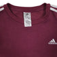 Womens Burgundy Adidas  Crewneck Jumper