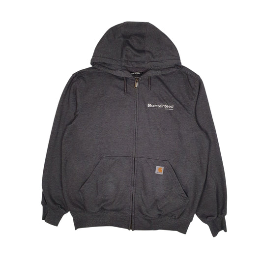 Mens Grey Carhartt Hoodie Full Zip Jumper