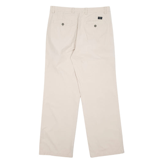Mens Cream Dockers Pleated  Trousers