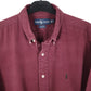 Mens Burgundy Ralph Lauren   Shirt