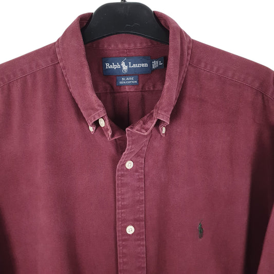 Mens Burgundy Ralph Lauren   Shirt