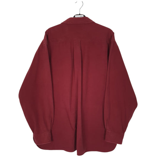 Mens Burgundy L.L.Bean Chamois  Shirt