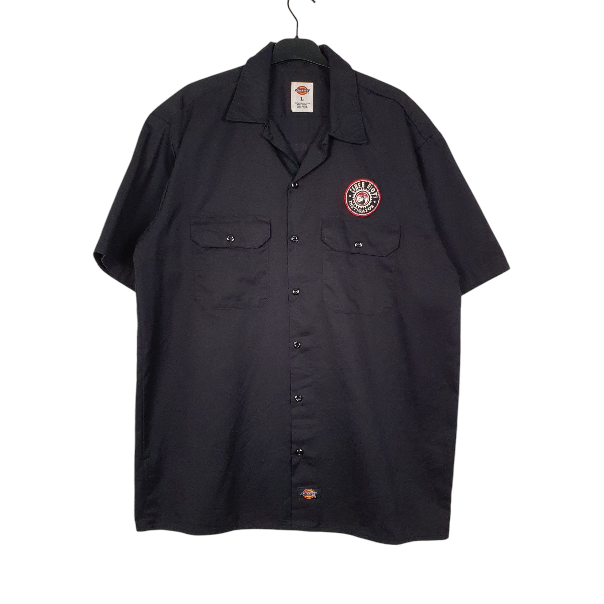 Mens Black Dickies Cider Riot Short Sleeve Shirt