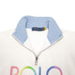 Womens White Polo Ralph Lauren Spellout Quarter Zip Jumper