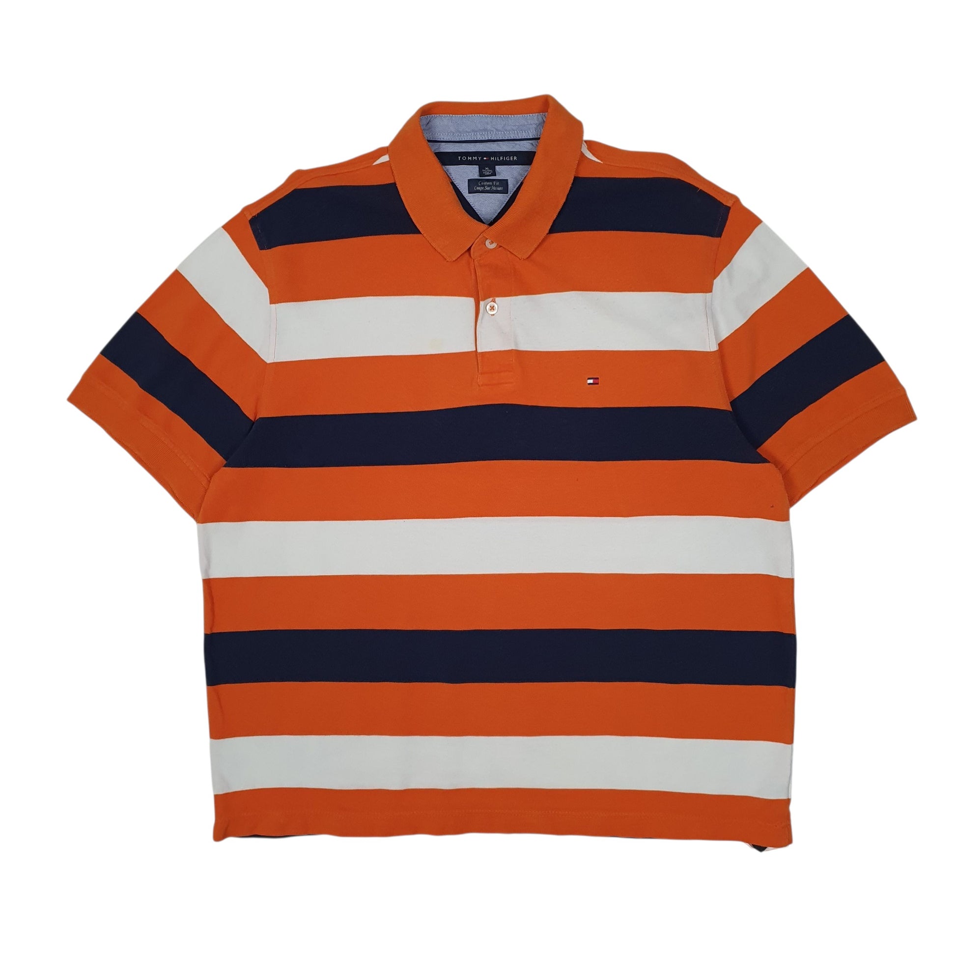 Mens Orange Tommy Hilfiger  Short Sleeve Polo Shirt
