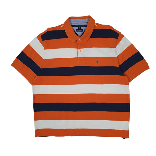 Mens Orange Tommy Hilfiger  Short Sleeve Polo Shirt
