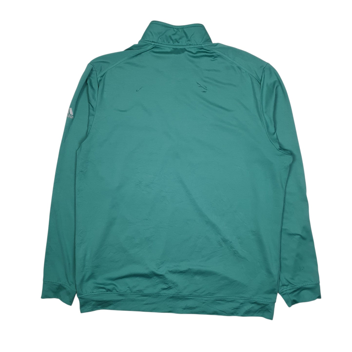 Mens Green Adidas Half Moon Links Golf Quarter Zip Jumper