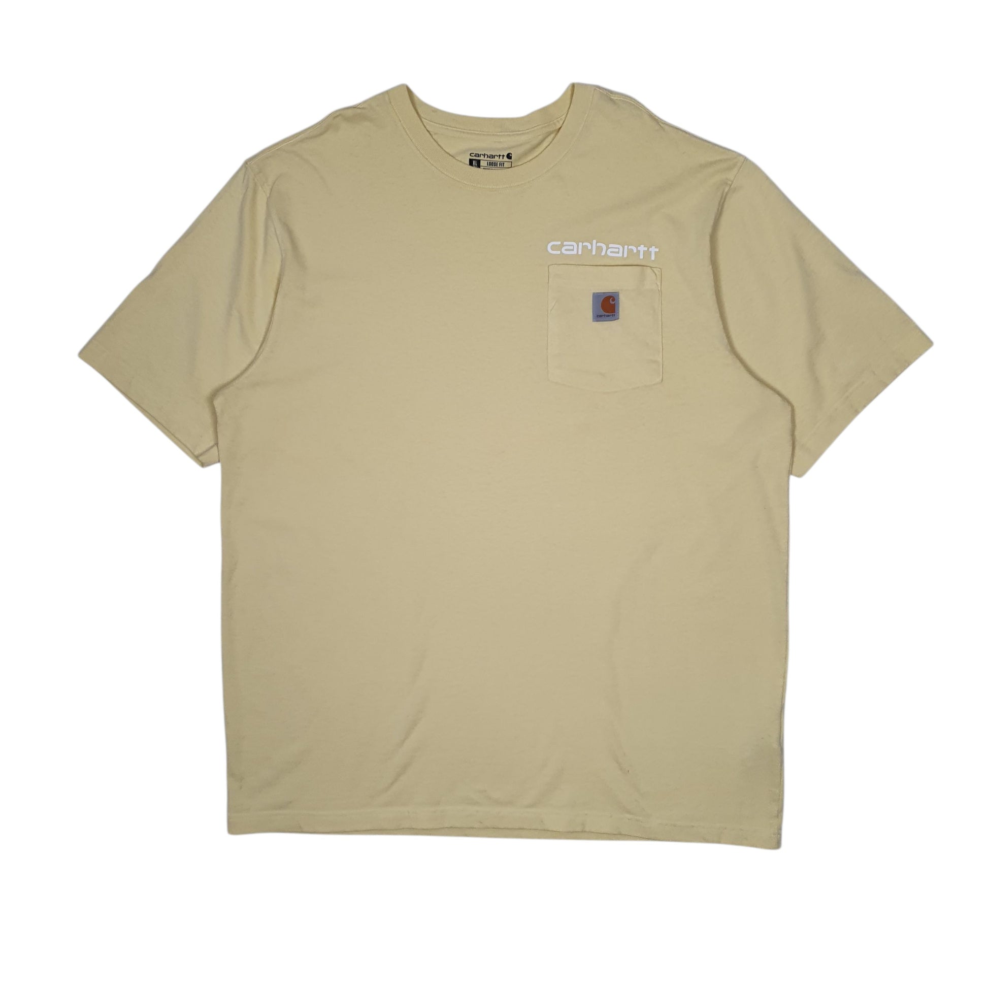 Mens Yellow Carhartt  Short Sleeve T Shirt