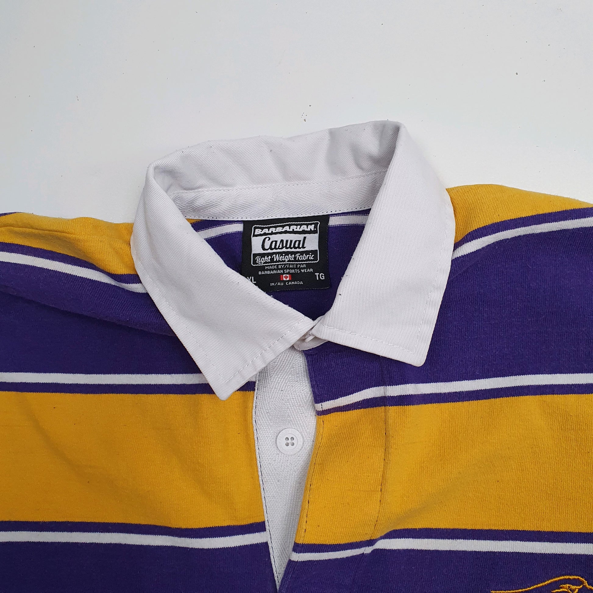 Mens Purple Barbarian Rugby  Polo Shirt