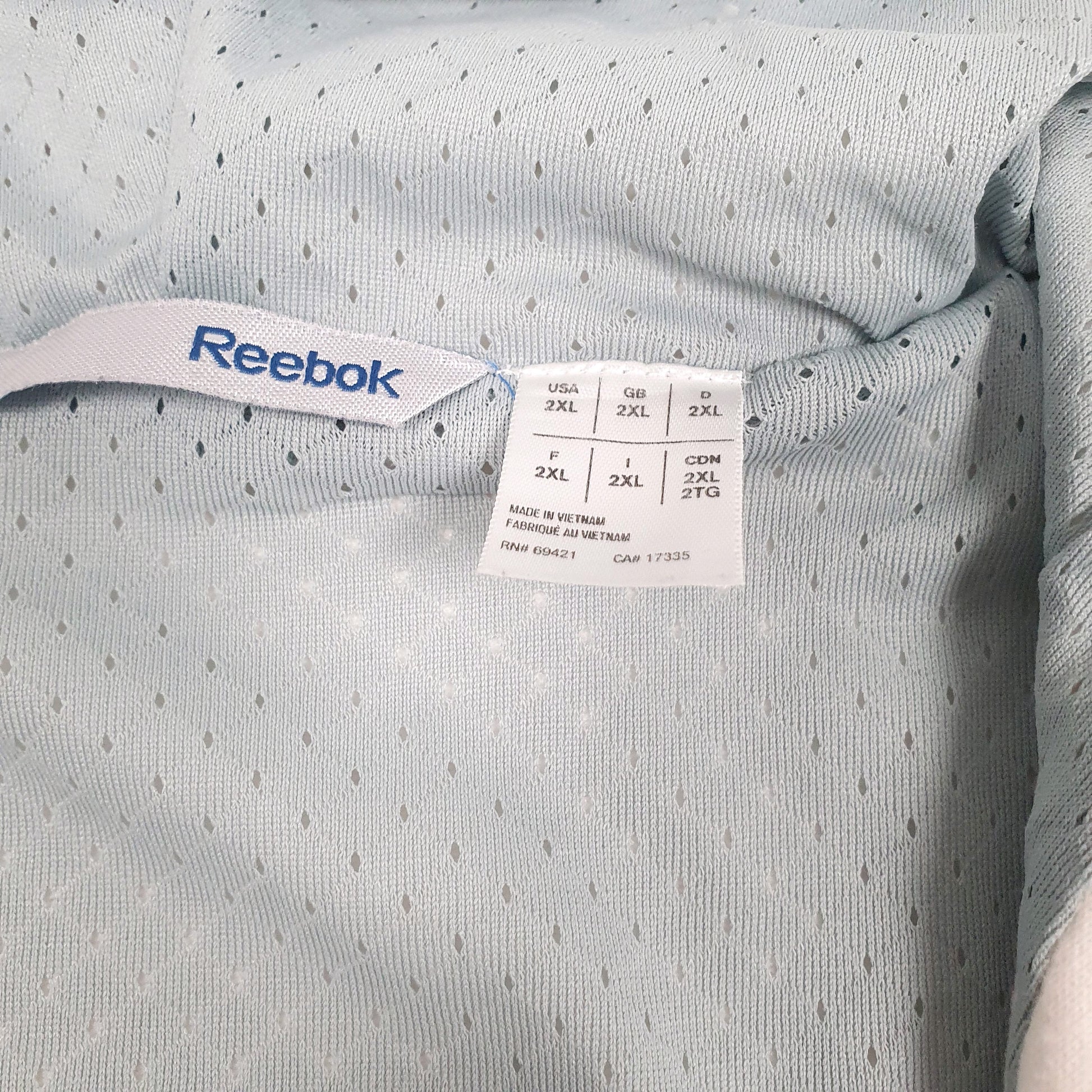 Mens White Reebok  Full Zip Jumper