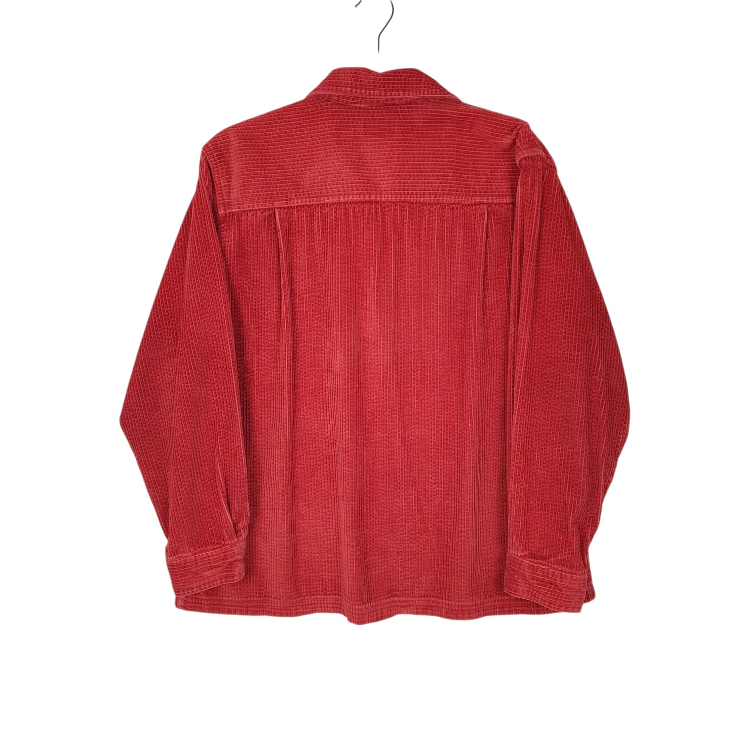 Womens Red L.L.Bean Chunky Corduroy  Shirt