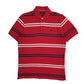 Mens Red Burberry  Short Sleeve Polo Shirt