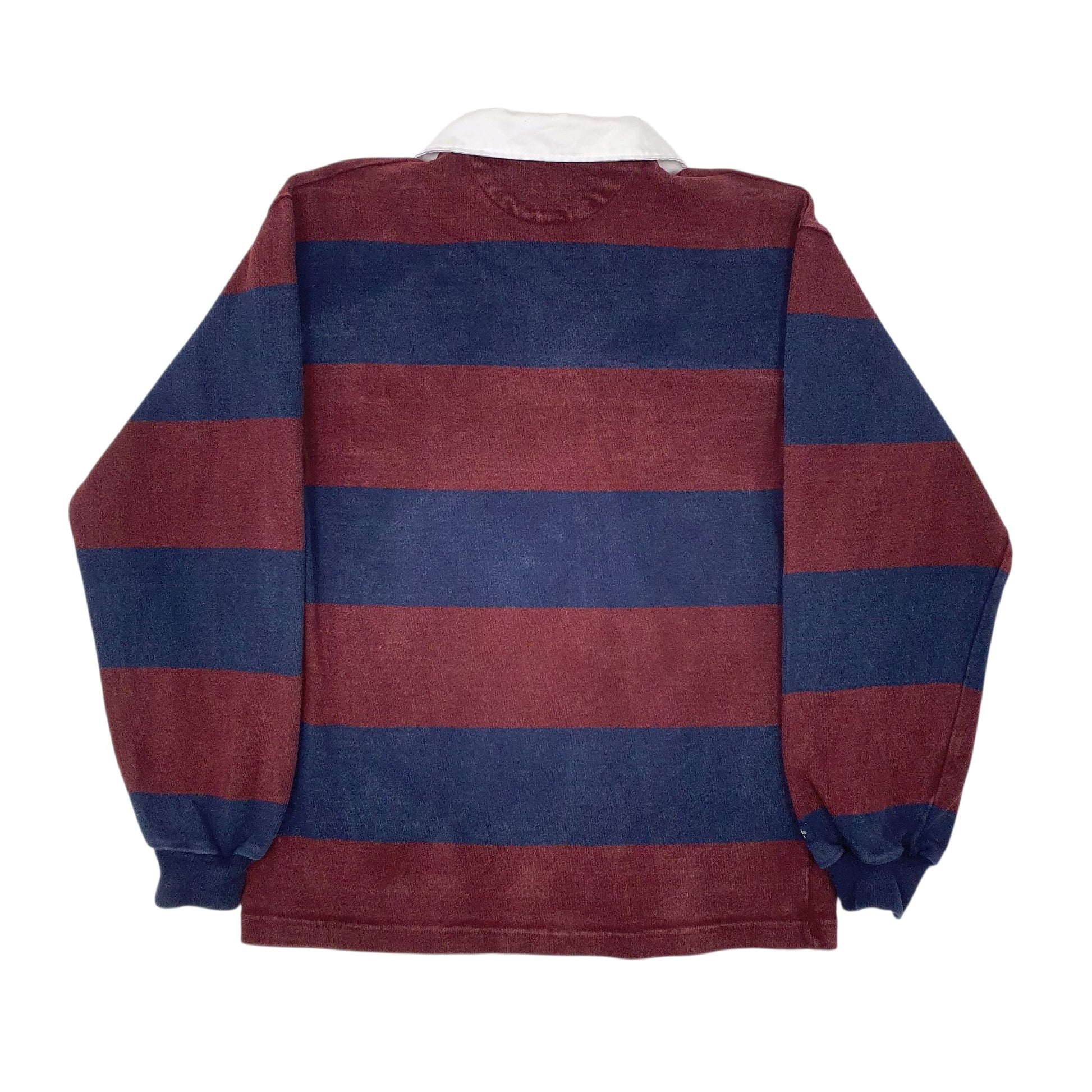 Mens Burgundy Barbarian Rugby Full Zip Polo Shirt