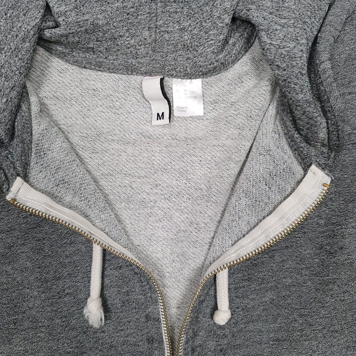 Womens Grey H&M Hoodie Full Zip Jumper