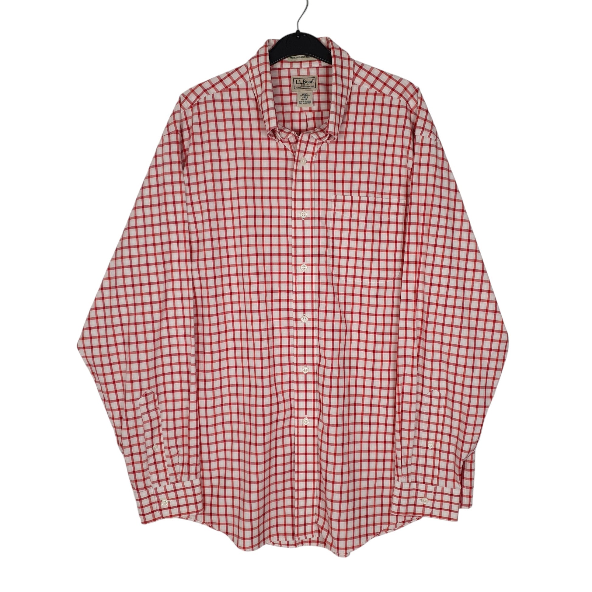 Mens Red L.L.Bean  Long Sleeve Shirt